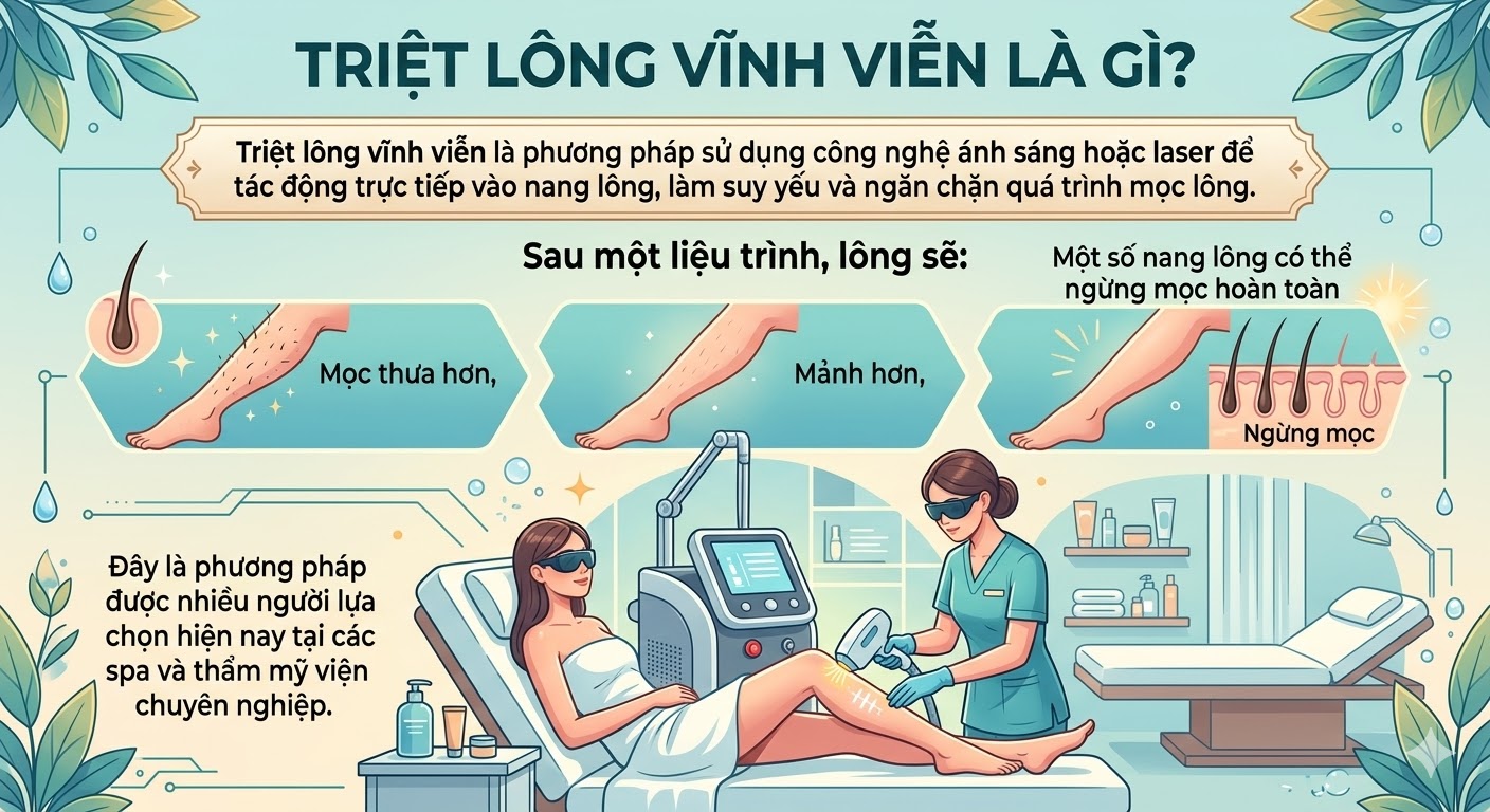 So Sánh Triệt Lông Vĩnh Viễn Và Triệt Lông Tạm Thời